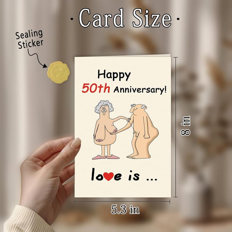 50th Anniversary Funny Card for Couples