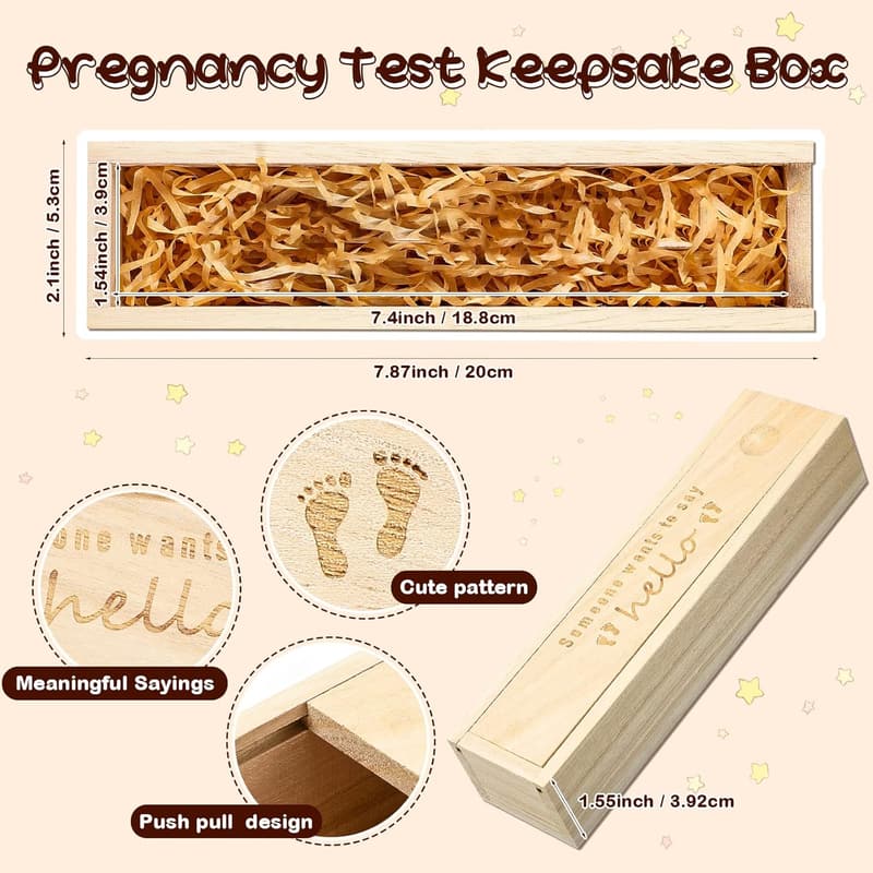 Pregnancy Announcement Keepsake Box for Husband & Grandparents