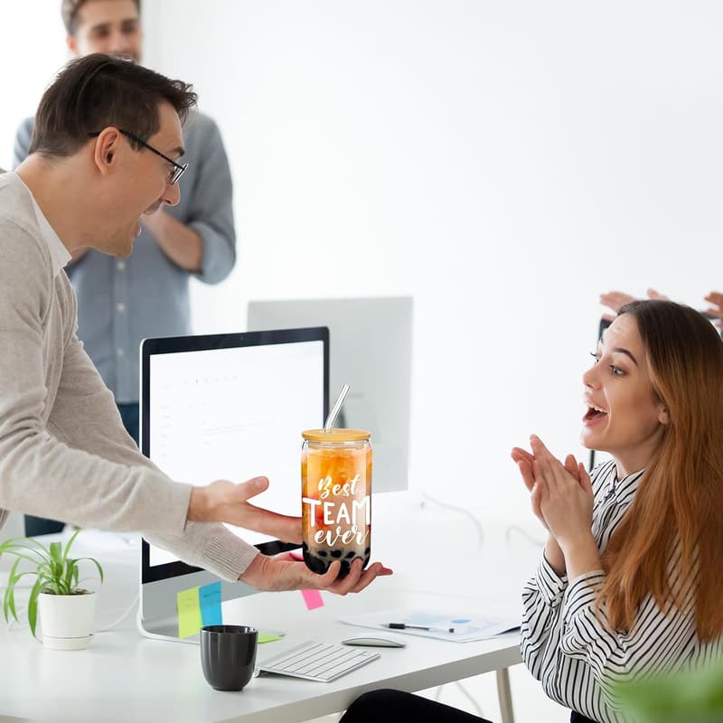 Employee Appreciation Gifts: 6 Can-Shaped Thank You Glasses Set