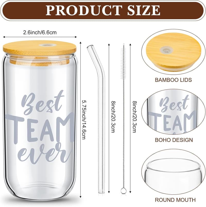 Employee Appreciation Gifts: 6 Can-Shaped Thank You Glasses Set