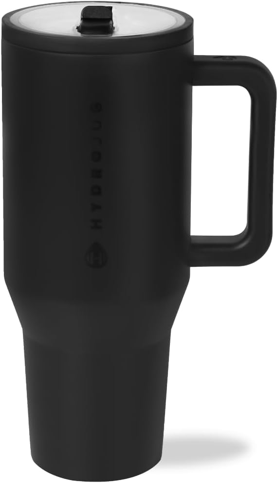 40 oz Insulated Stainless Steel Water Bottle with Handle - Black