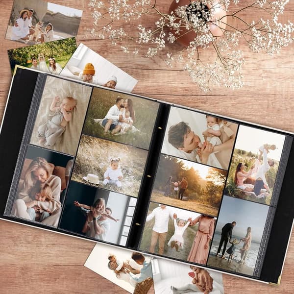 Linen Photo Album for 4x6 Photos - Holds Up to 500 Memories