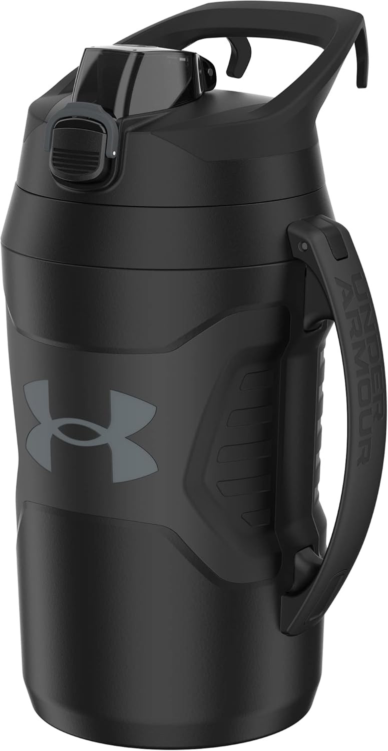 Insulated 64oz Sports Water Bottle with Handle & Hook