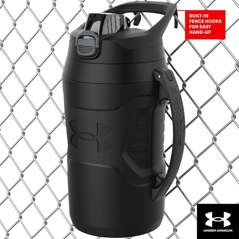 Insulated 64oz Sports Water Bottle with Handle & Hook