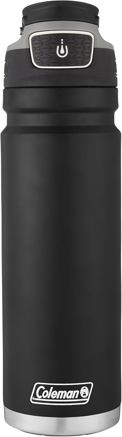 Coleman 24oz Black Autoseal Stainless Steel Water Bottle