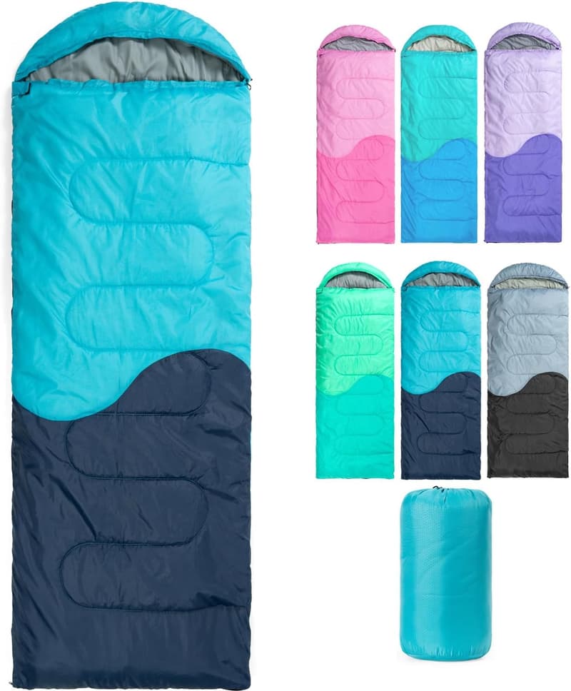 Lightweight 3-Season Sleeping Bag for Camping and Hiking
