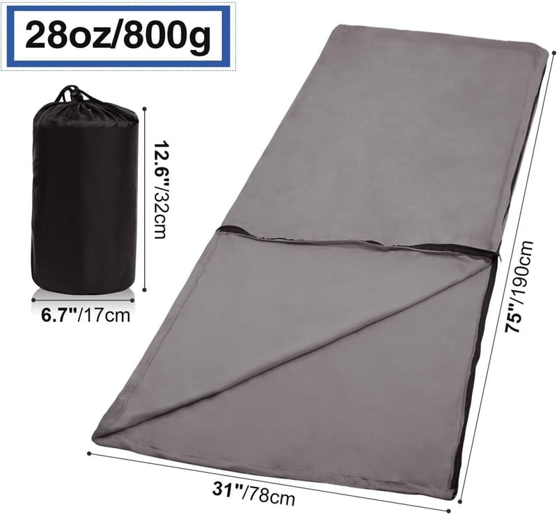 Fleece Camping Blanket Liner for Adults - 75