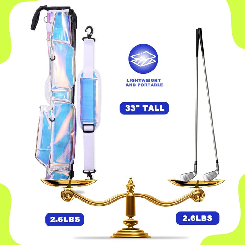 Lightweight Golf Stand Bag with Adjustable Strap for 3-7 Clubs