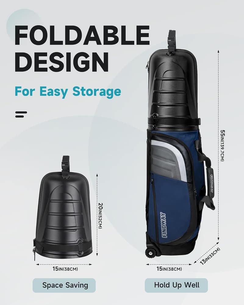 Golf Travel Bag with Wheels - Waterproof 1680D Oxford Fabric