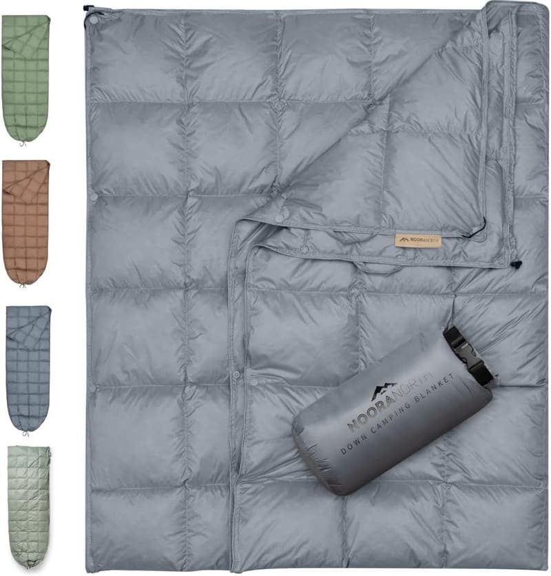Packable Down Camping Blanket - Lightweight & Water-Resistant
