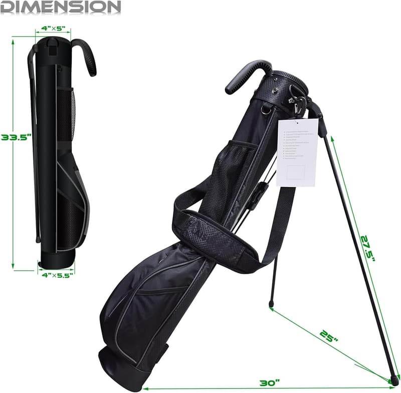 Lightweight Waterproof Golf Stand Bag with Rain Cover