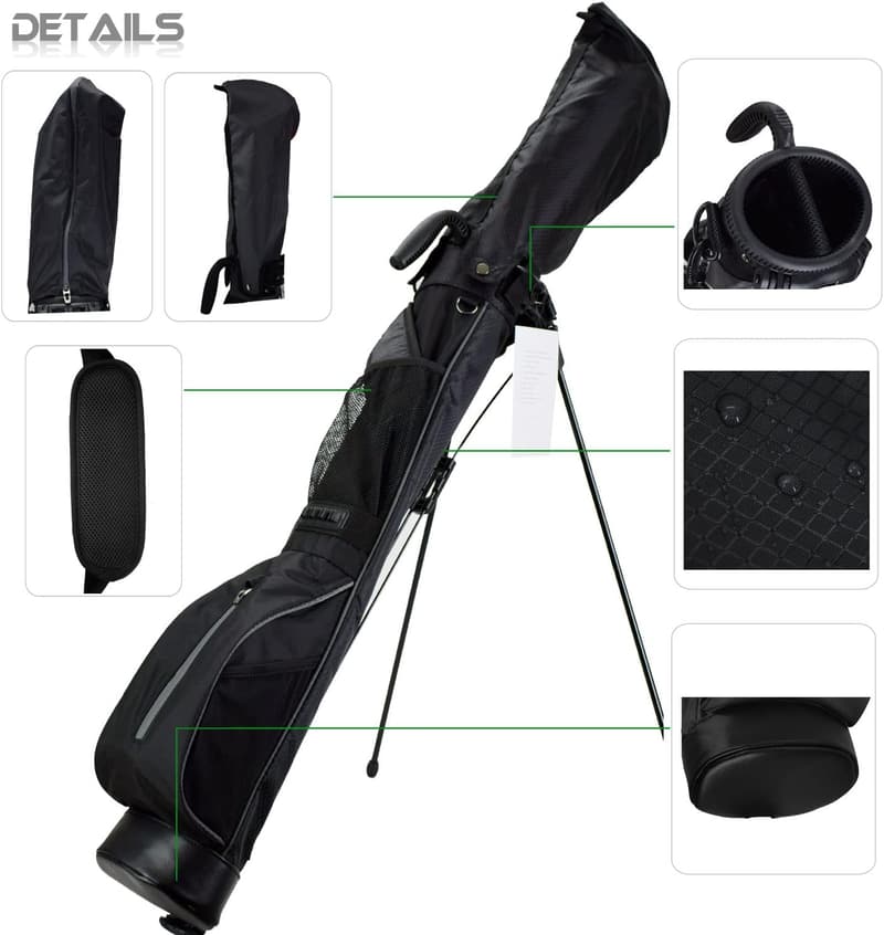 Lightweight Waterproof Golf Stand Bag with Rain Cover