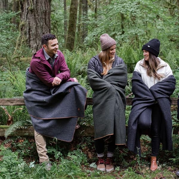 Outdoor Military Wool Blanket - Thick, Washable, 64x88 inches