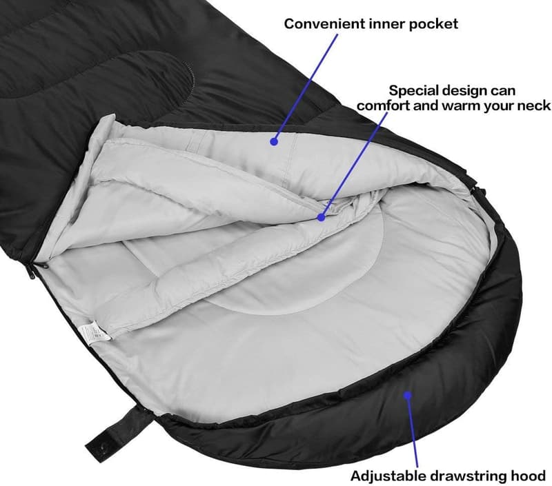 Lightweight Waterproof Sleeping Bag for Camping & Hiking