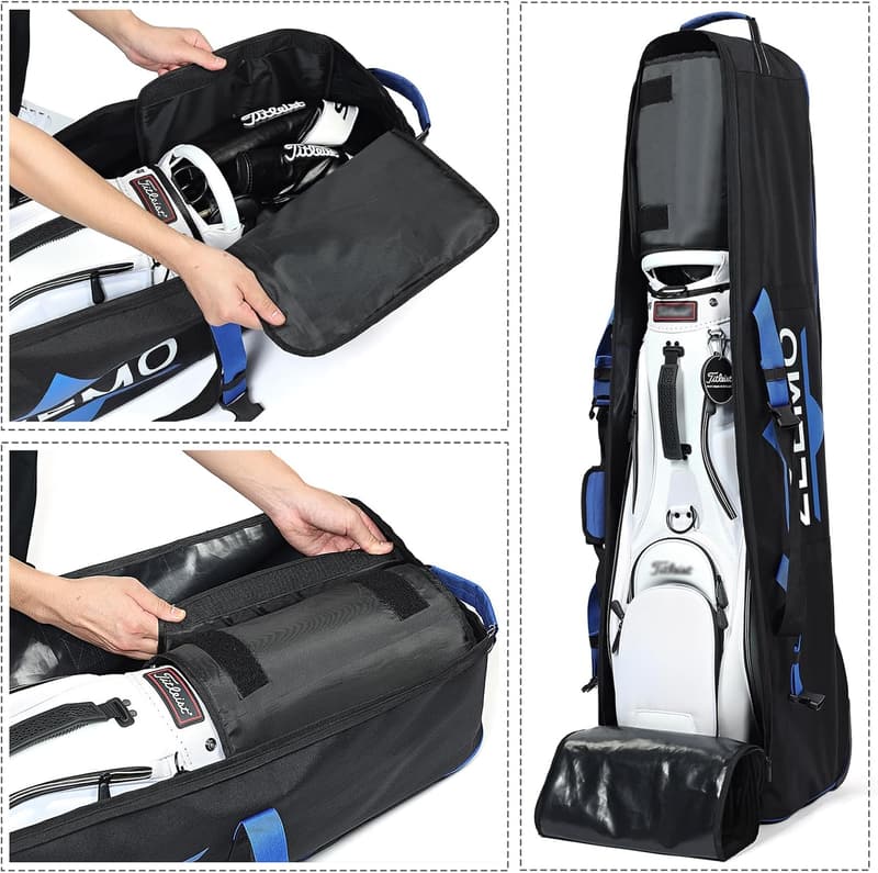 Golf Travel Bag - Full-Open Wheeled Waterproof Case for Clubs