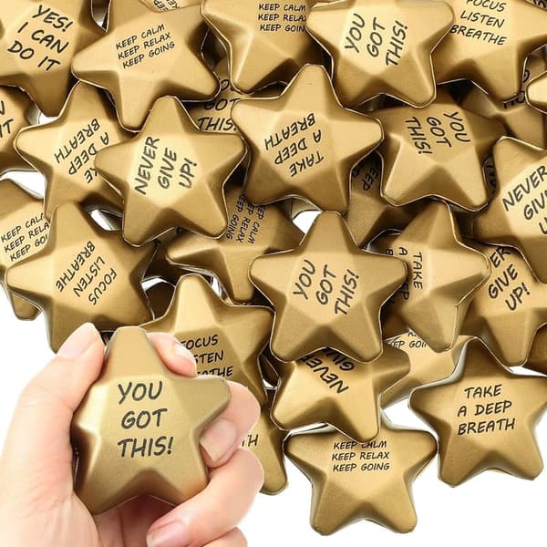 Mini Foam Star Stress Balls – 36 Pack for Stress Relief