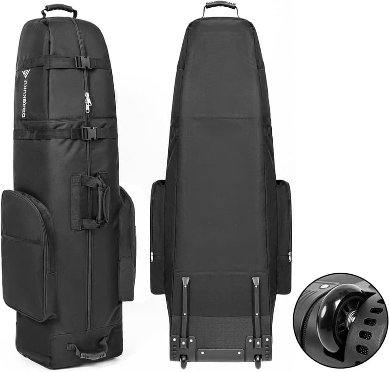 Portable Golf Travel Bag with Wheels, 1200D Heavy Duty Design