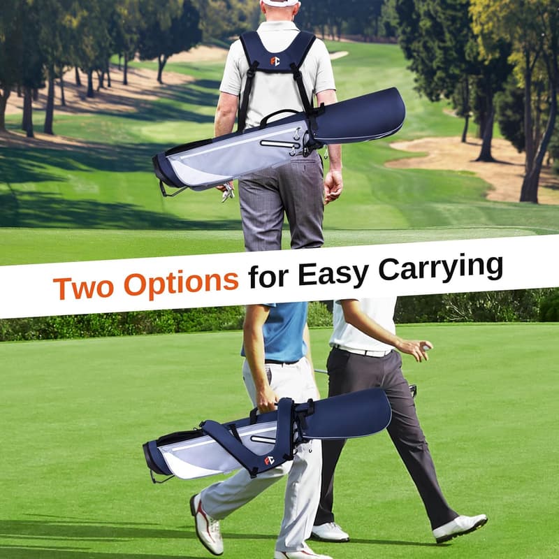 Lightweight Golf Bag with Dual Straps & 4-Way Dividers