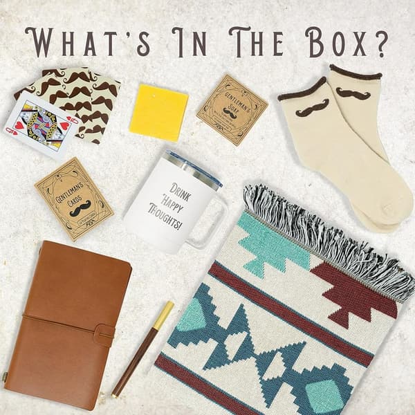 Get Well Soon Gift Basket for Men | Blanket, Mug, Journal & More