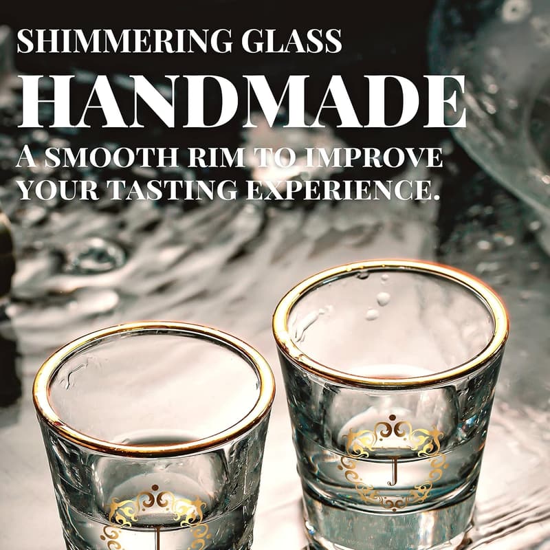 Custom Shot Glass Set for Him & Her - Initial J, 2 Pack