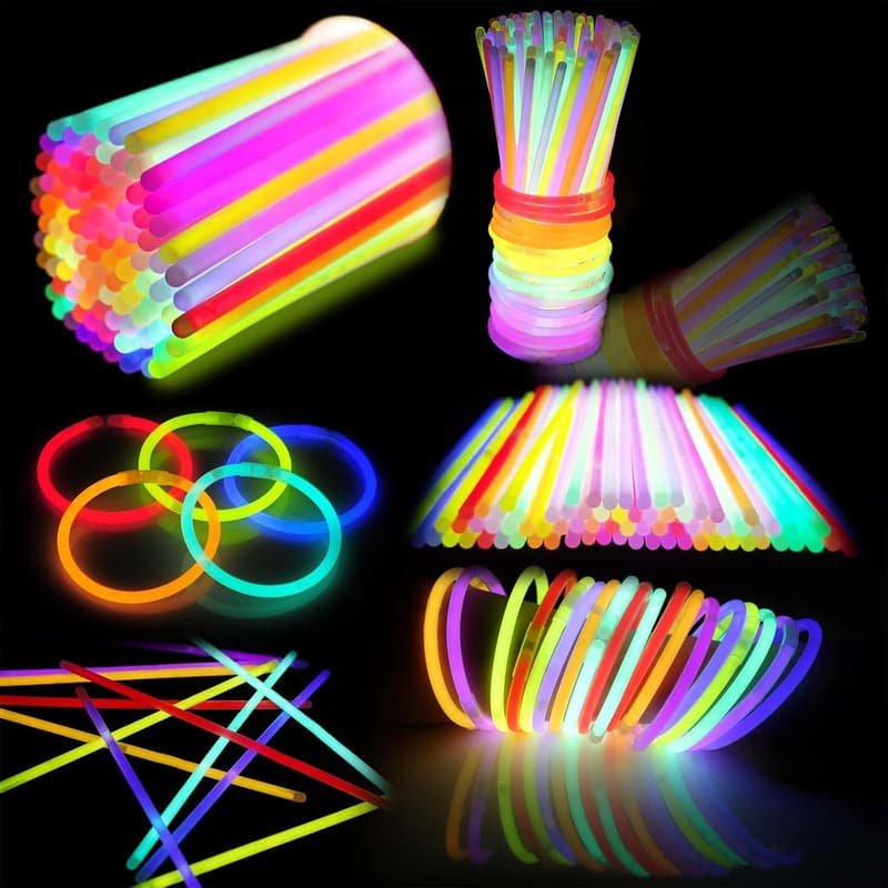 Halloween Glow Sticks Party Pack - 100 PCS 8” Glow Bracelets