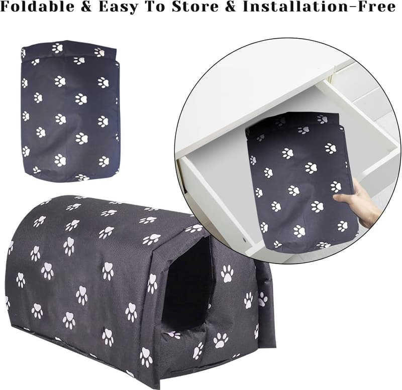 Waterproof Foldable Outdoor Cat House for Feral Cats