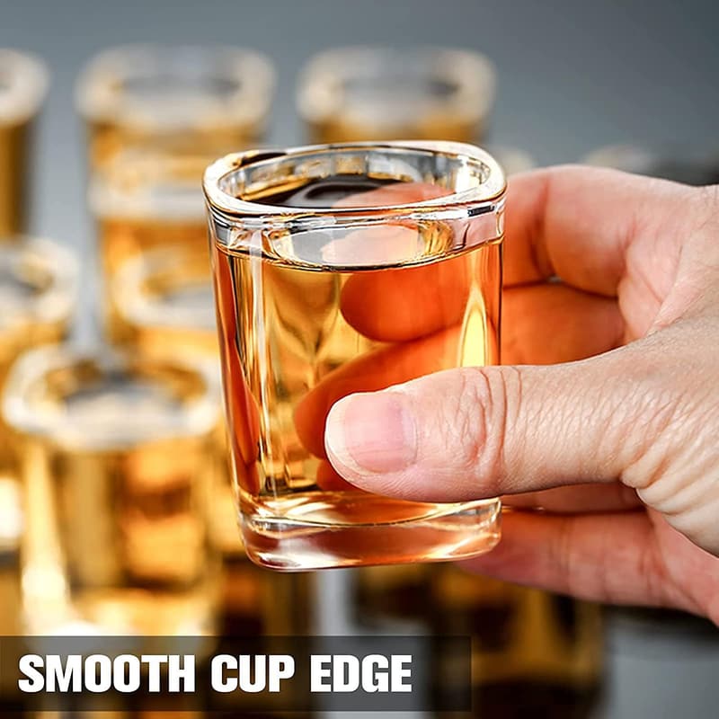30 Pack Heavy Base Clear Shot Glasses for Spirits