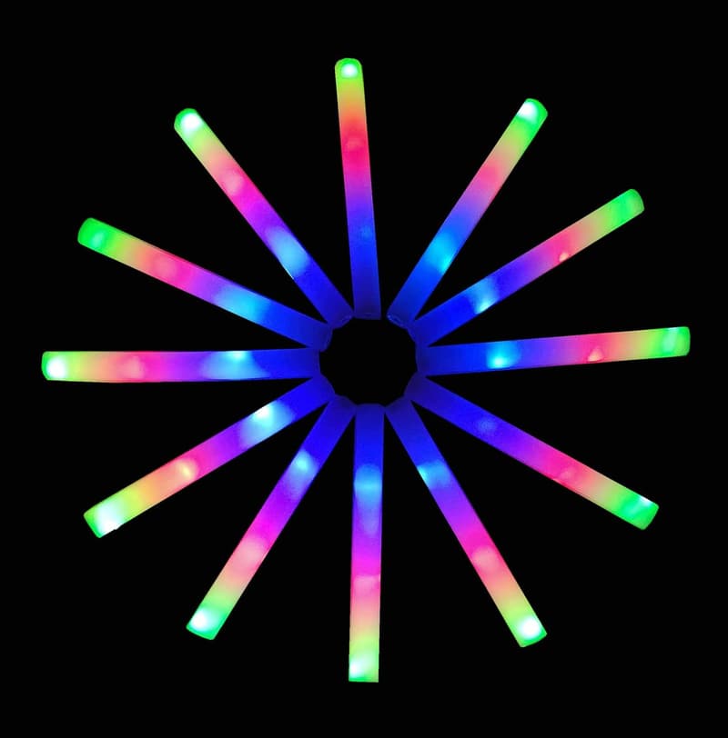 Colorful LED Glow Sticks - Bulk 12 Pcs for Parties & Events