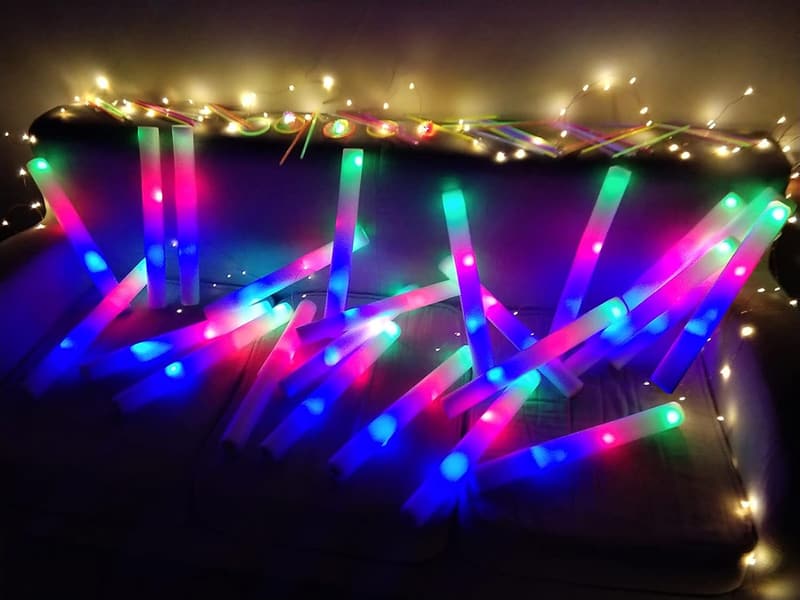 Colorful LED Glow Sticks - Bulk 12 Pcs for Parties & Events