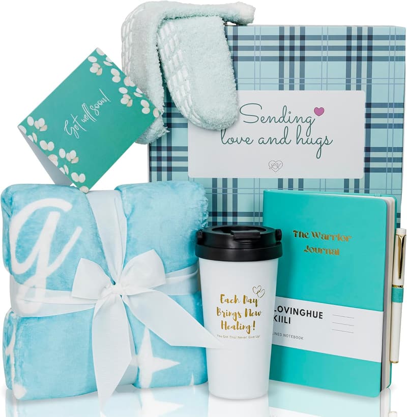 Get Well Soon Chemo Care Package for Women with Healing Blanket