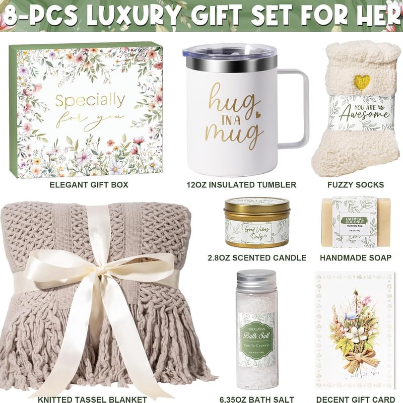 Get Well Soon Care Package for Women – Spa Gift Basket