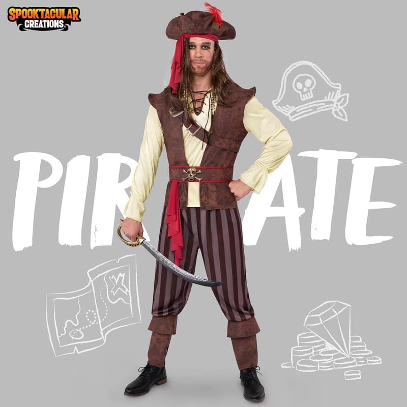 Halloween Men's Caribbean Pirate Costume