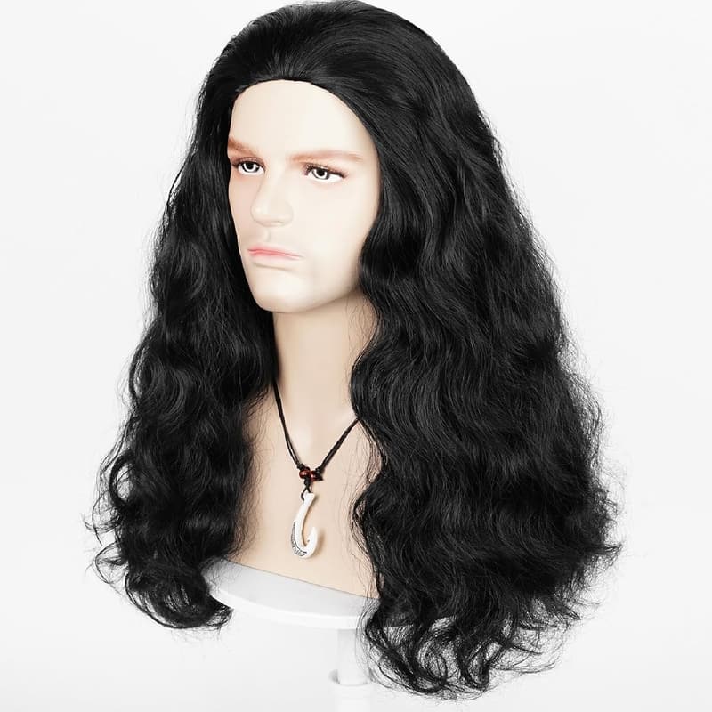 Halloween Pirate Captain Wig with Accessories for Cosplay