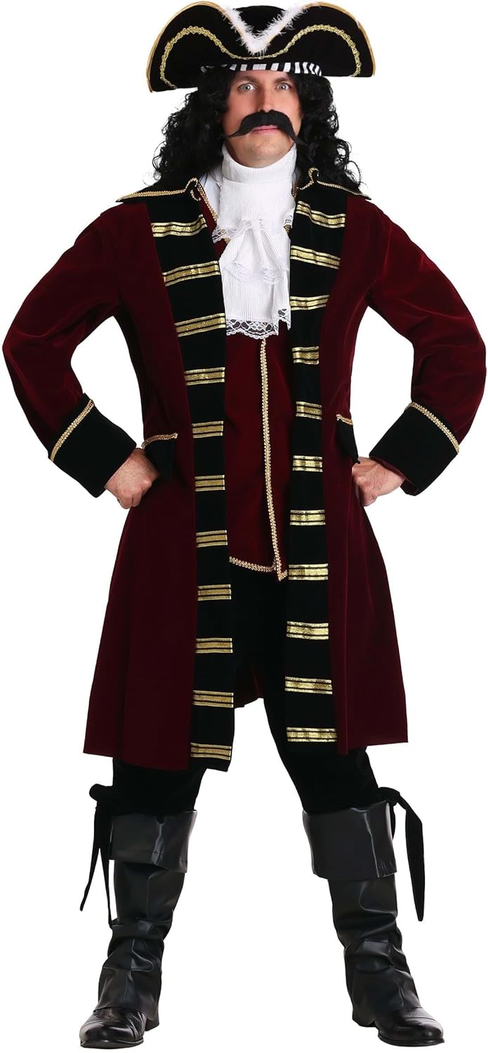 Plus Size Deluxe Captain Hook Costume (2X-6X)