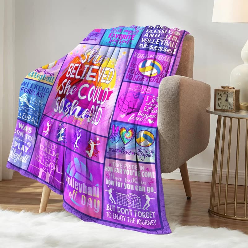 Volleyball Blanket Gift for Girls & Coaches, 50