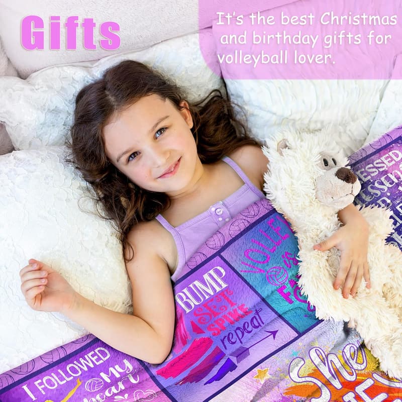 Volleyball Blanket Gift for Girls & Coaches, 50