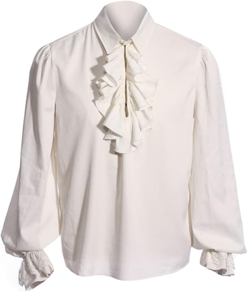 Men's Gothic Ruffle Shirt - Victorian Renaissance Style