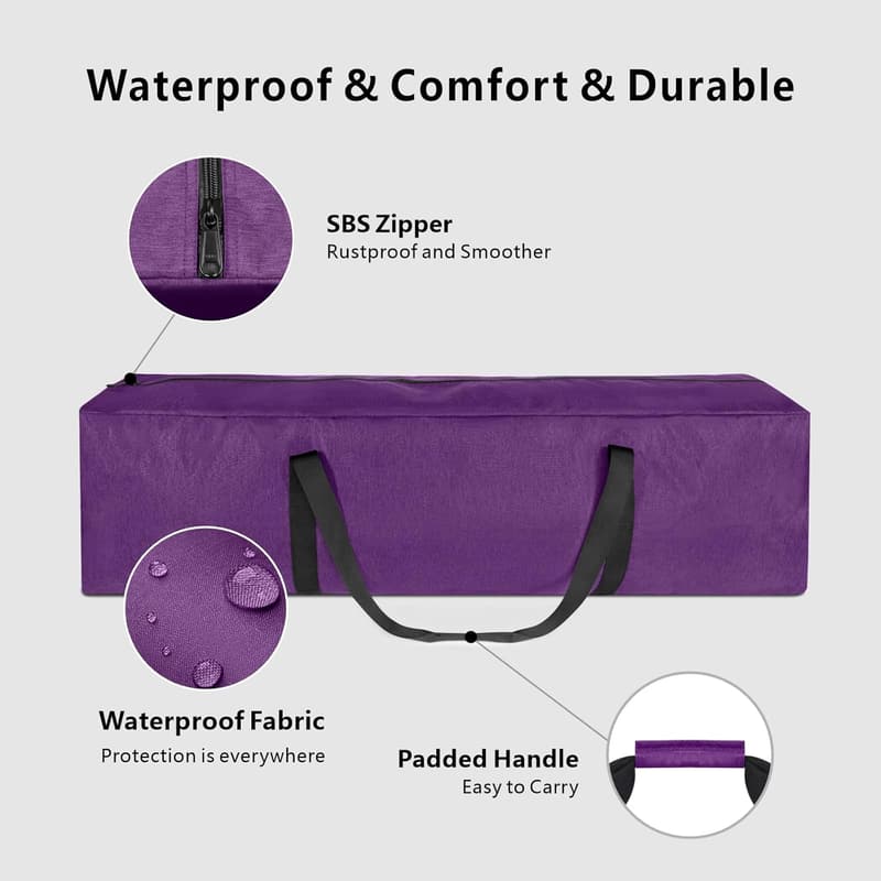 Extra Large Waterproof Zippered Duffel Bag for Travel & Sports