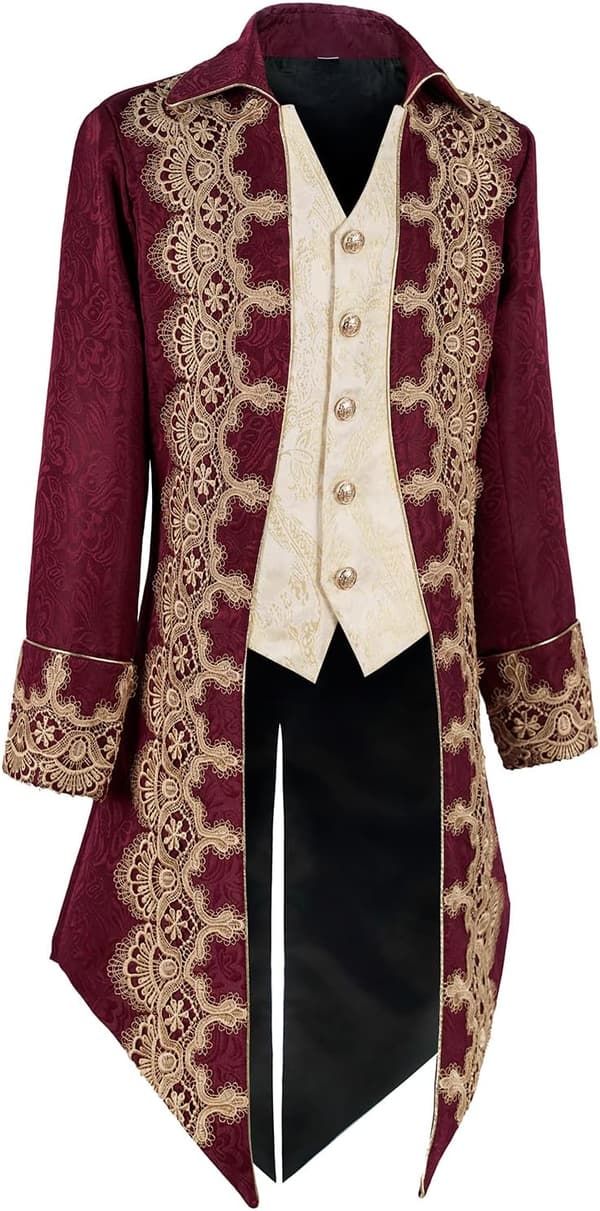 Vintage Gothic Steampunk Tailcoat Jacket for Men