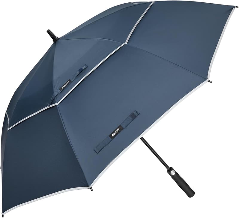 Oversized Windproof Golf Umbrella - 62 Inch Double Canopy