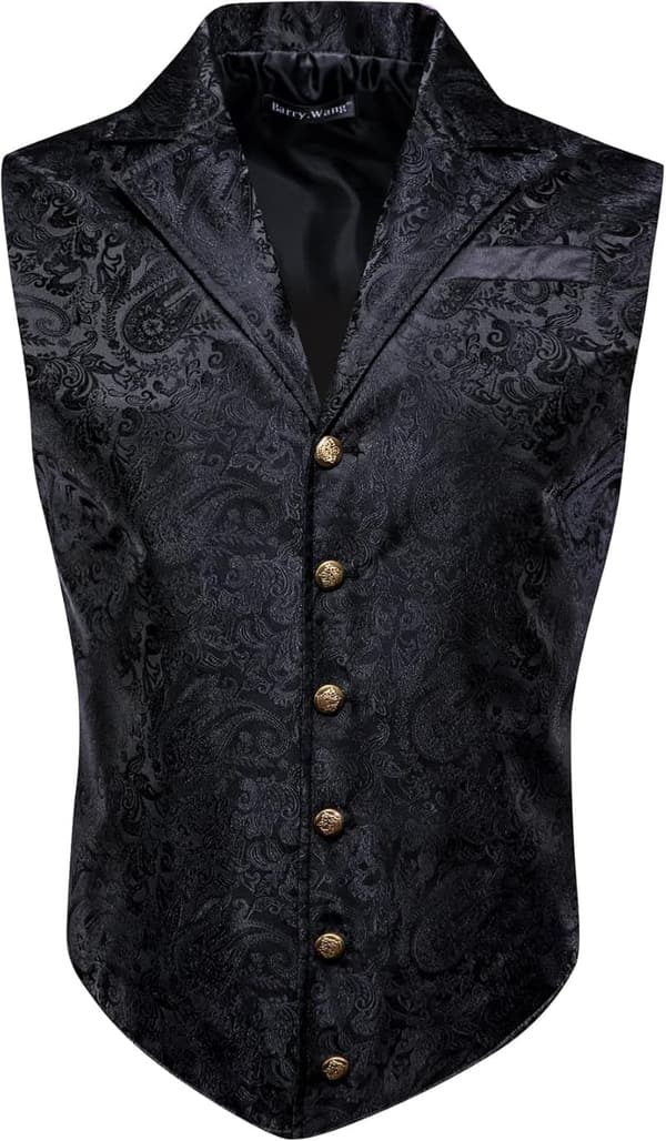 Victorian Paisley Waistcoat for Men - Tailored Steampunk Style