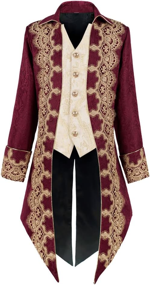 Gothic Steampunk Men's Victorian Frock Coat Jacket