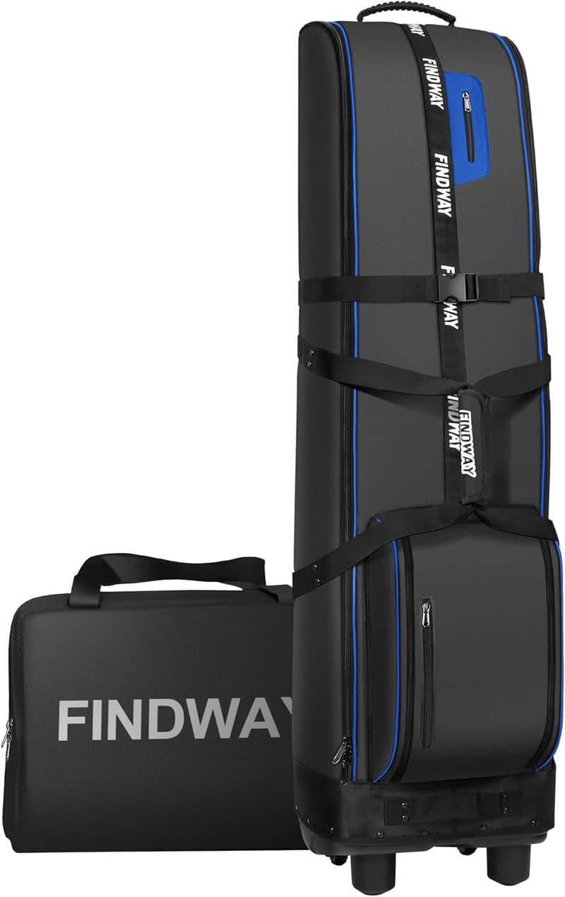 Golf Travel Bag with Wheels, Heavy Duty Oxford, Airline Compatible