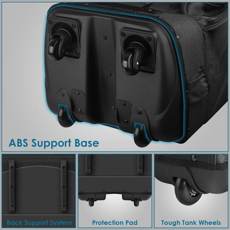 Golf Travel Bag with Hard Shell, Waterproof Oxford Fabric