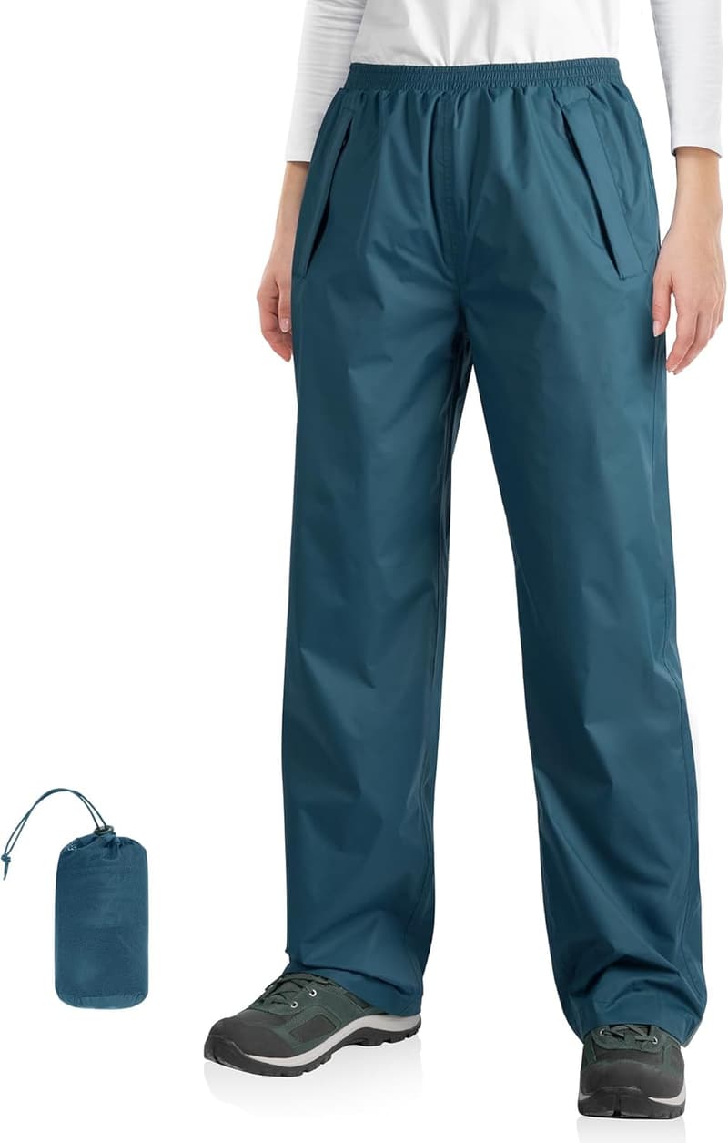 Lightweight Waterproof Rain Pants for Women - Outdoor Use