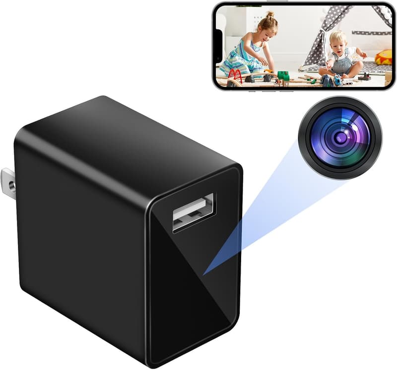 Mini WiFi Hidden Camera USB Charger - Full HD 1080P Security