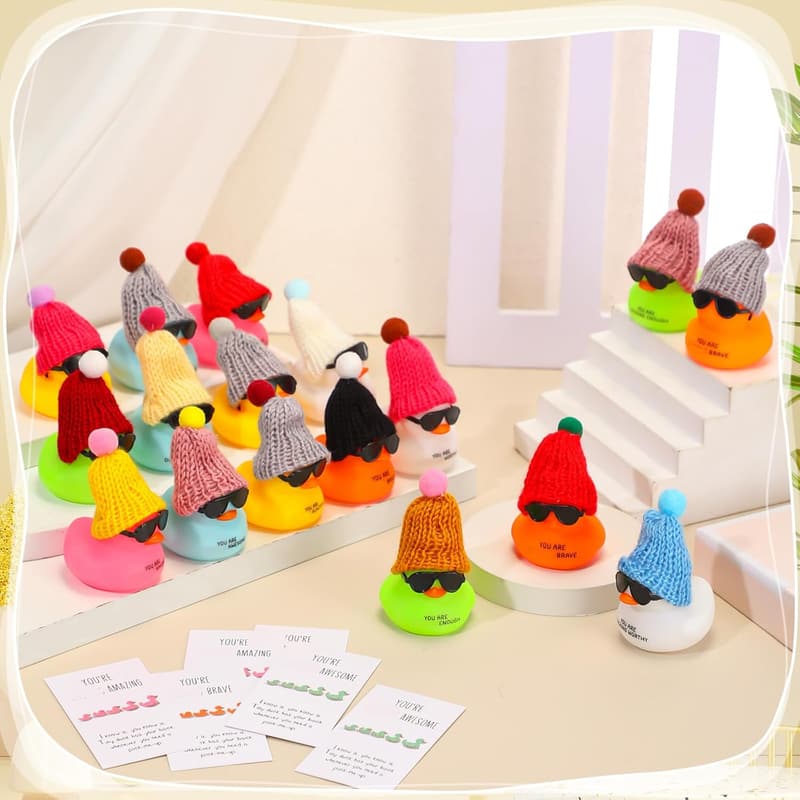 Employee Appreciation Mini Rubber Ducks Gift Set for Team
