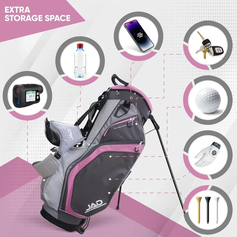 Premium Lightweight Golf Stand Bag for Men and Women - 14-Way Top