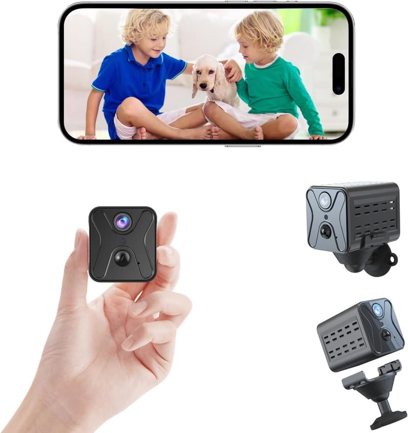 4K Mini WiFi Spy Camera with Night Vision & AI Motion Detection