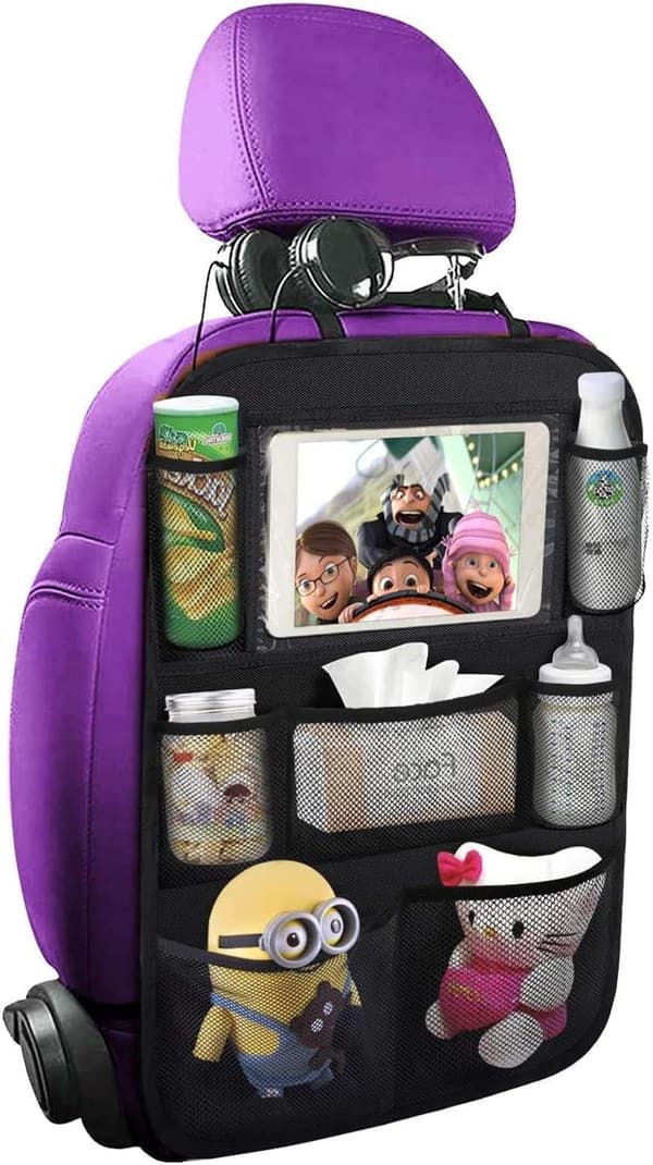 Backseat Car Organizer with Tablet Holder for Kids